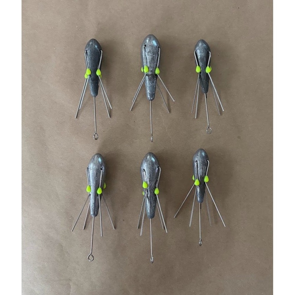 Sputnik Style Surf Casting Sinker Fishing Various Weights Set of 6 Beach New